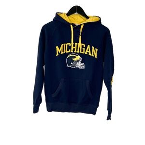 Champion Hoodie Mens Small Michigan Wolverines Football Sweatshirt Embroidered